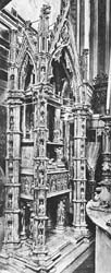 Gothic illuminations, scultures, architectural details, and other works of art